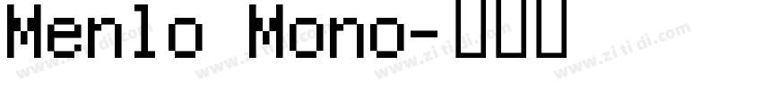 Menlo Mono字体转换